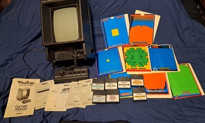 1982 Vectrex Console Home Arcade System. Controller & 7 Games & Sreens Included 