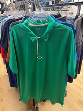 Oakley Men's Size XL O Hydrolix Regular Fit Performance Golf Polo Shirt Green