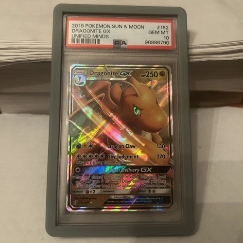PSA 10 2019 Pokemon Sun & Moon Unified Minds Dragonite GX #152