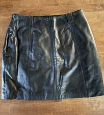 Maxima Wilton Black Genuine Leather Mini Skirt Women  s Size 6