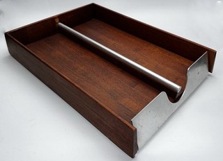 Mid Century Modern MCM Walnut Letter Trays