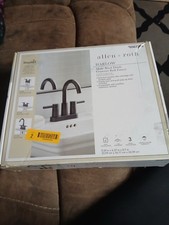allen + roth Harlow Matte Black High Arc Centerset Bathroom Sink Faucet