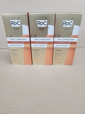 RoC Multi Correxion MOISTURIZER SPF 30 Revive Glow Vita C 1.7oz EXP:11/24  -3 PK