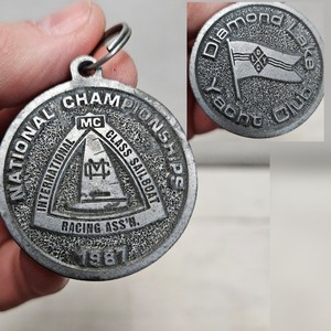 Vintage 1987 medallion Diamond Lake Yacht Club MC Class Sailboat Racing Ass'n