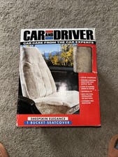 Genuine Sheepskin Elegance Champagne Seat Cover Acrylic Back Universal Fit