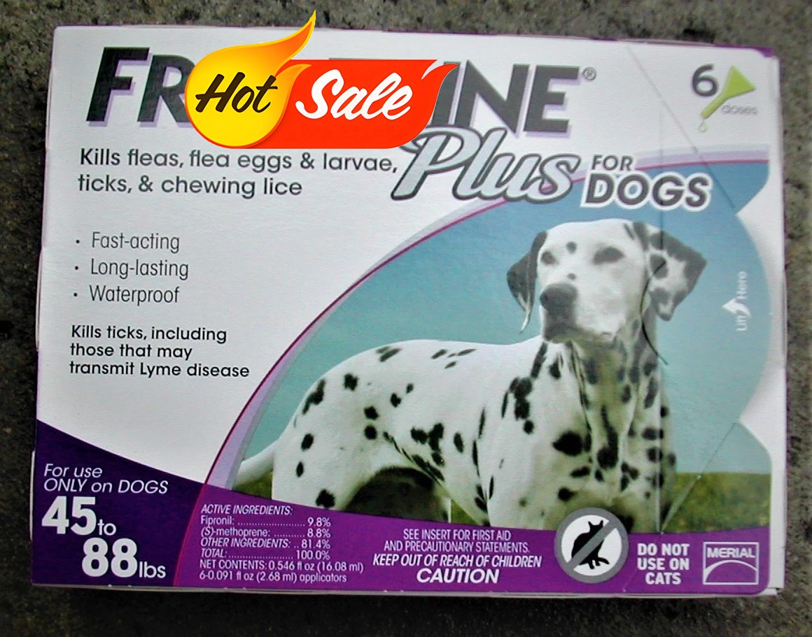 Frontline Plus for Dogs 45 - 88 lbs 6 pack U.S EPA Approve