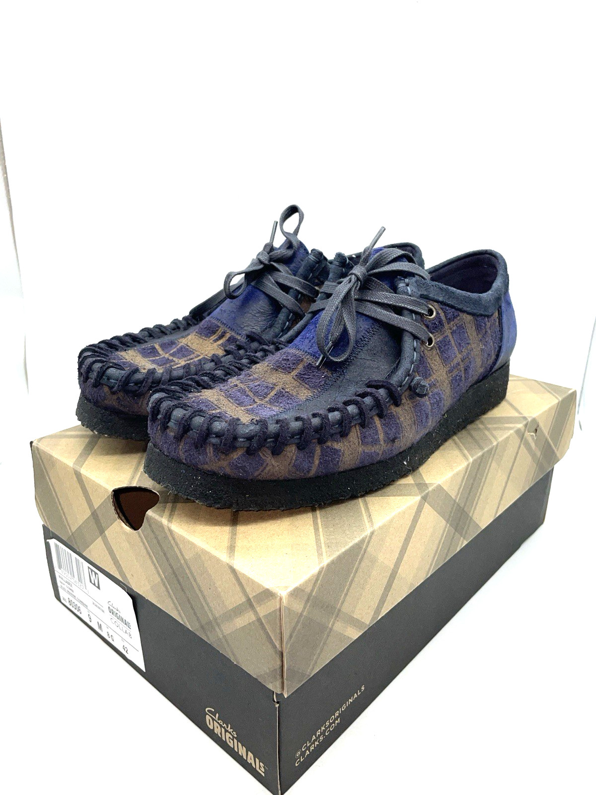 Rare Nicholas Daley x Clarks Wallabee - Size 9 - Navy Combi  Rude Boy Jamaica