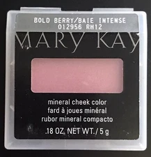 New In Package Mary Kay Mineral Cheek Color Blush Bold Berry Full Size