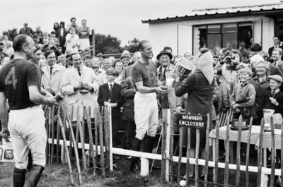 Prince Philip, his son Prince Charles and their polo team Windsor - Old Photo 8