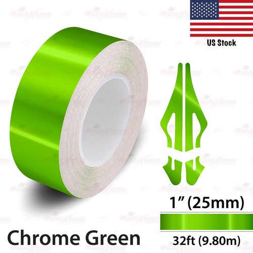 Vinyl Pinstriping Pin Stripe Styling Adhesive Tape Decal Sticker CHROME GREEN - Picture 21 of 27