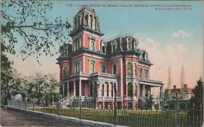 Garbo House Amelia Palace Salt Lake City Utah UT c1910s Postcard 12651.5
