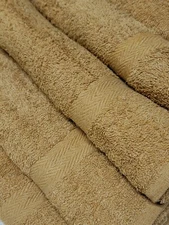 Bath Towels 6 Pack "27x54" XL  Golden brown  Cotton Towel Set Bath Beach