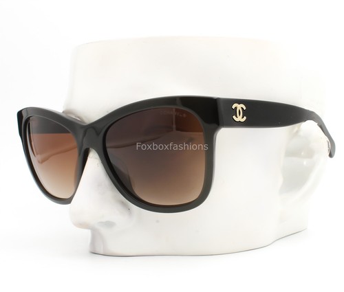 Chanel Sunglasses ch5380A 1706/S5 Polished Brown w/ Gold CC Logo w/case