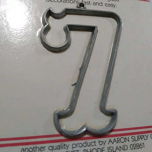EZE FORM Stained Glass Suncatcher Number "7" Baking Form Only Vintage NEW - Picture 2 of 7