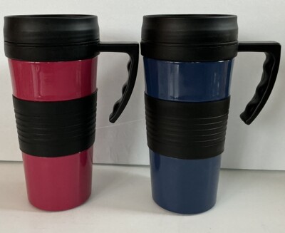 16oz Insulated Coffee Travel Mug Cups with Handle Stainless Steel