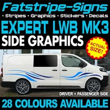 to fit PEUGEOT EXPERT MK3 LWB L2 GRAPHICS STICKERS DECALS STRIPES CAMPER VAN