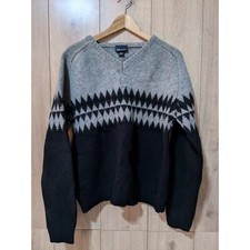 H M L.O.G.G - Kids Wool V-neck Sweater / XL / Black Gray