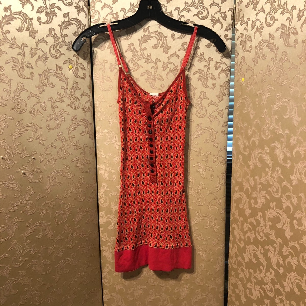 Free People Vintage Y2K Red Orange Sleeveless Tank Top Size S | eBay