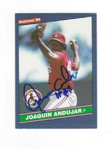 Autographed  1986 Donruss  Joaquin Andujar St. Louis Cardinals Card #231 w/COA