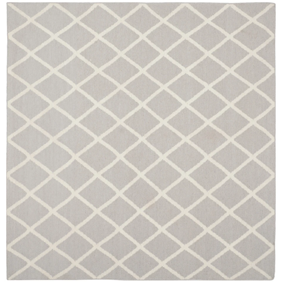 SAFAVIEH Dhurries DHU565G Handwoven Grey / Ivory Rug - Image 4 of 4