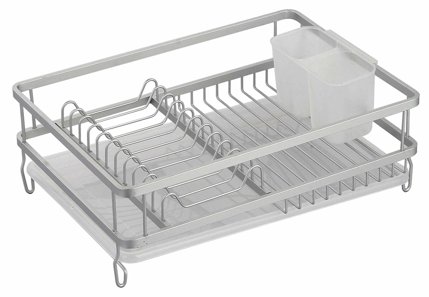 Large Countertop Sink Dish Drainer Drying Rack With Drain Board