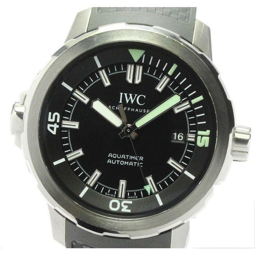 IWC Aquatimer Date IW329001 Automatic Men's Black dial SS Rubber [e0618] |  eBay