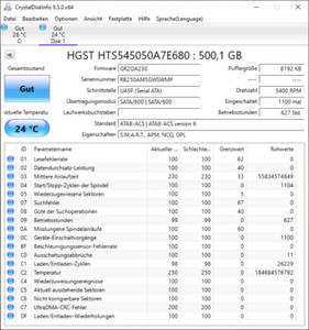 HGST Travelstar Z5K500 500GB, 2.5", 8MB, SATA 6Gb/s, HTS545050A7E680