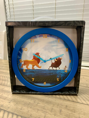 Classic Disney Lion King Wall Clock for Kids, Featuring Simba, 9.5'' Digital Blue