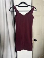 NWT Forever 21 Women Short Dress Size Small Maroon Sleeveless Bodycon Slim Fit