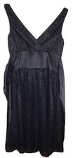 Nine West Surplice Gray Dress Lace Silk Size 6 Holiday New Years Cocktail Party