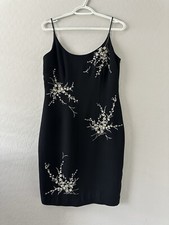 Maggy London VTG Floral Embroidered Spaghetti Strap Y2K Whimsigoth Fairycore 12