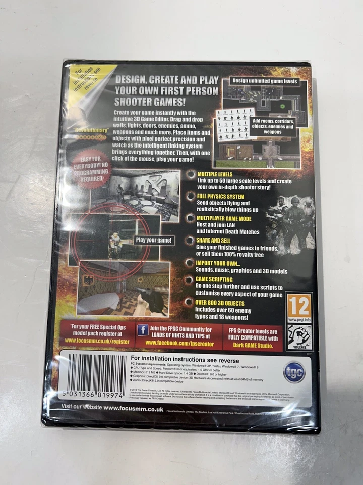 FPS Creator Brand New Sealed PC CD-ROM Focus Essential 2013 First Person Games - Image 2 of 4