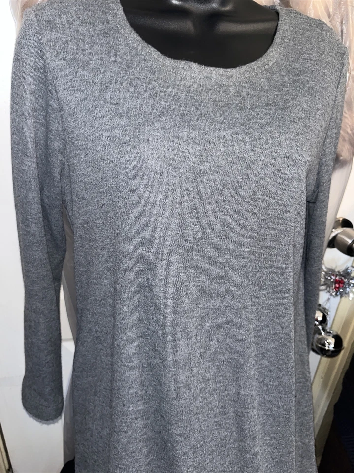 Платье Coldwater Creek серого цвета длина до колена размер PSmall женское 3/4 рукава - Изображение 4 из 4