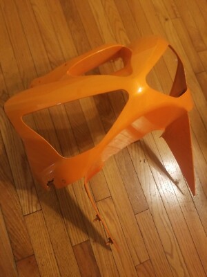 2003-2004 KAWASAKI ZX6R OEM COWLING UPPER NOSE - ORANGE