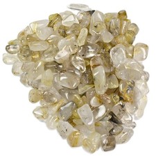 2 lbs Wholesale Tumbled Rutile Quartz - "AAA" Grade - 1/2" Avg.- Crystal Healing