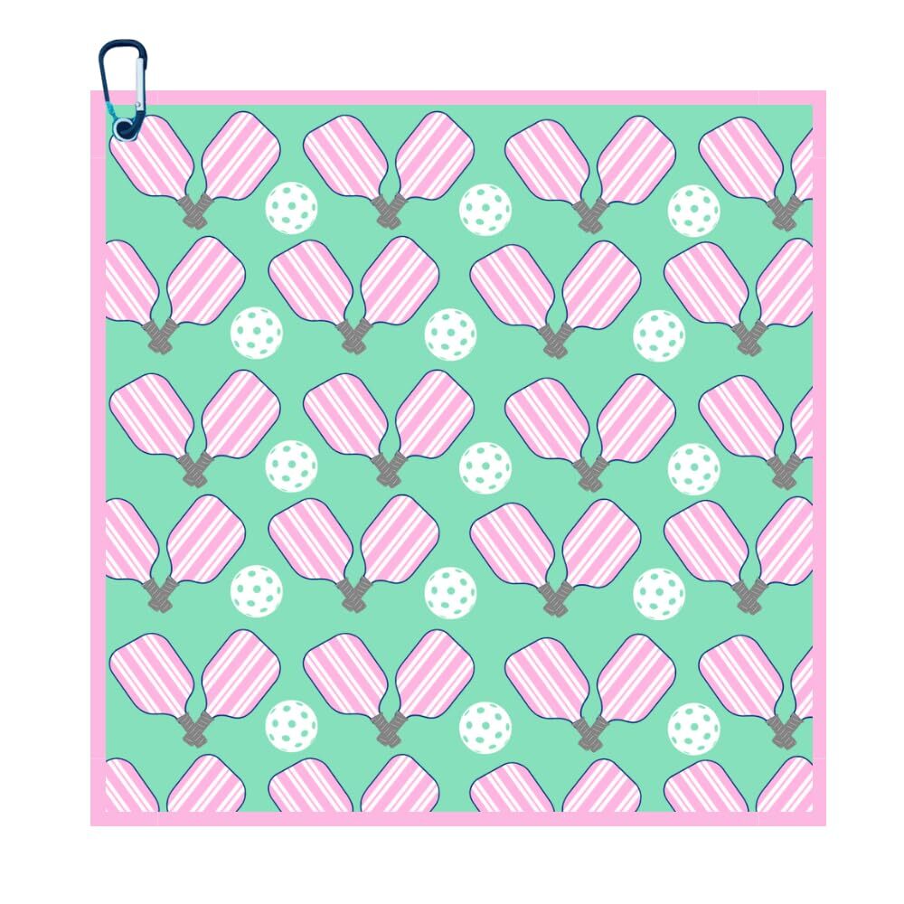 Pickleball Towels in Fashionable Prints - Cute 15x17 inch Microfiber & Cotton...