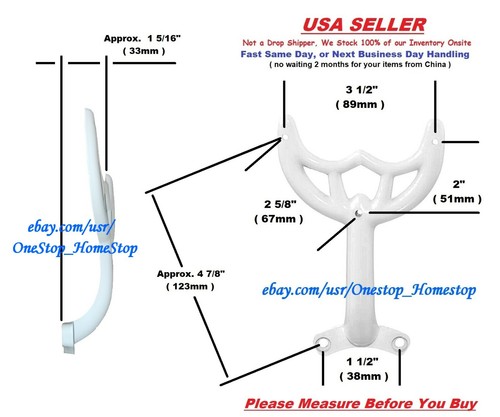 5 - 36"-42" White Ceiling Fan Blade Arms Replacement Brackets Hunter Hampton Bay - Picture 2 of 5