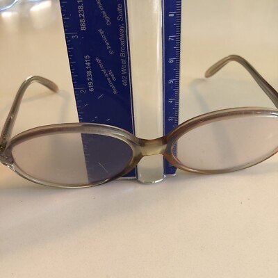 Vintage 70's/80's Eyeglasses Oval Clear Amber RODENSTOCK PINETA
