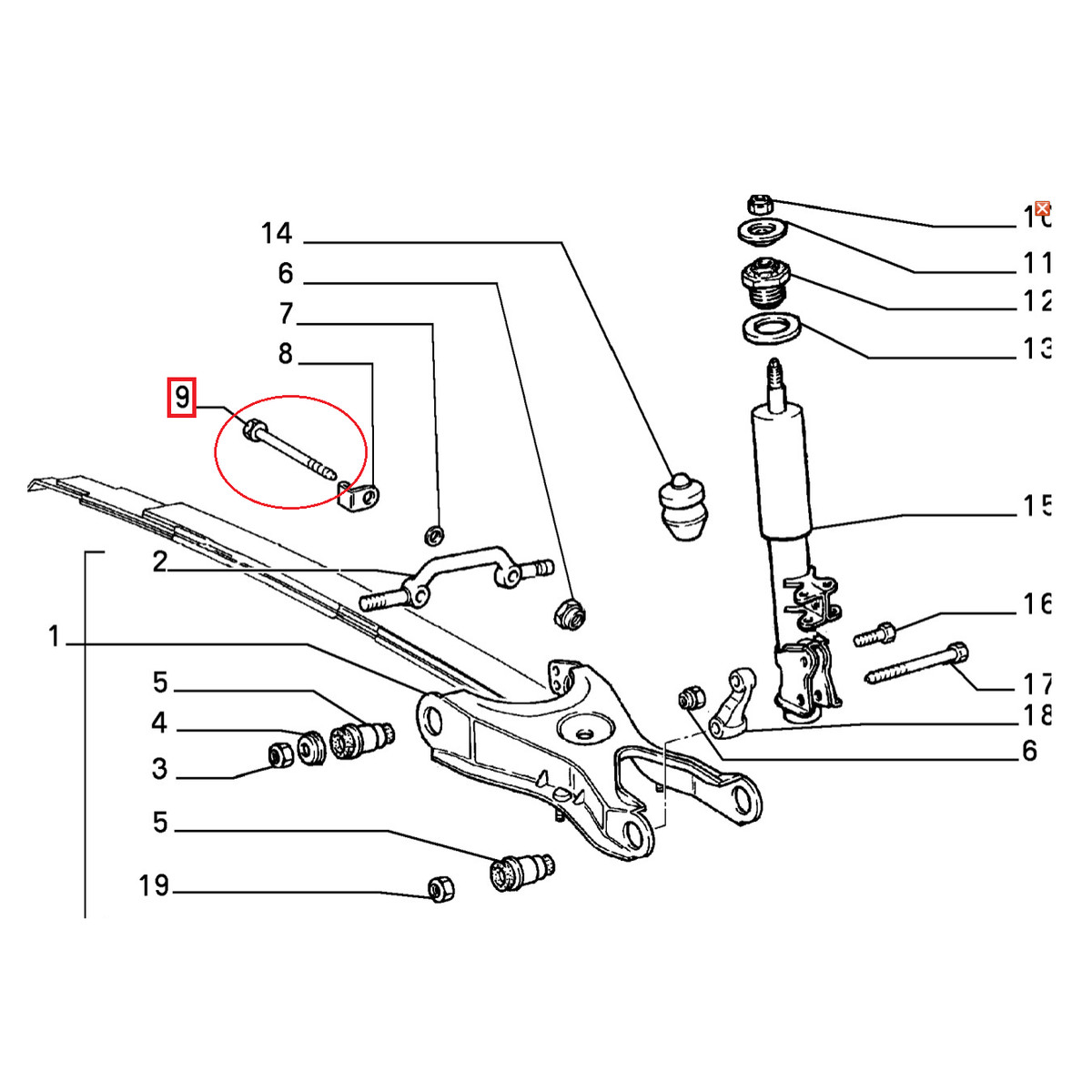 Screw Suspension Rear Fiat Elba - Florin Original 4323707 | eBay
