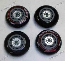 4-pk 64mm 95A Wheels for Inline Skates Luggage Suitcase Repair 6mm ID 24mm Width