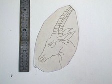 vtg 1960s 70s Tattoo Flash acetate stencil Animals Antelope AN1