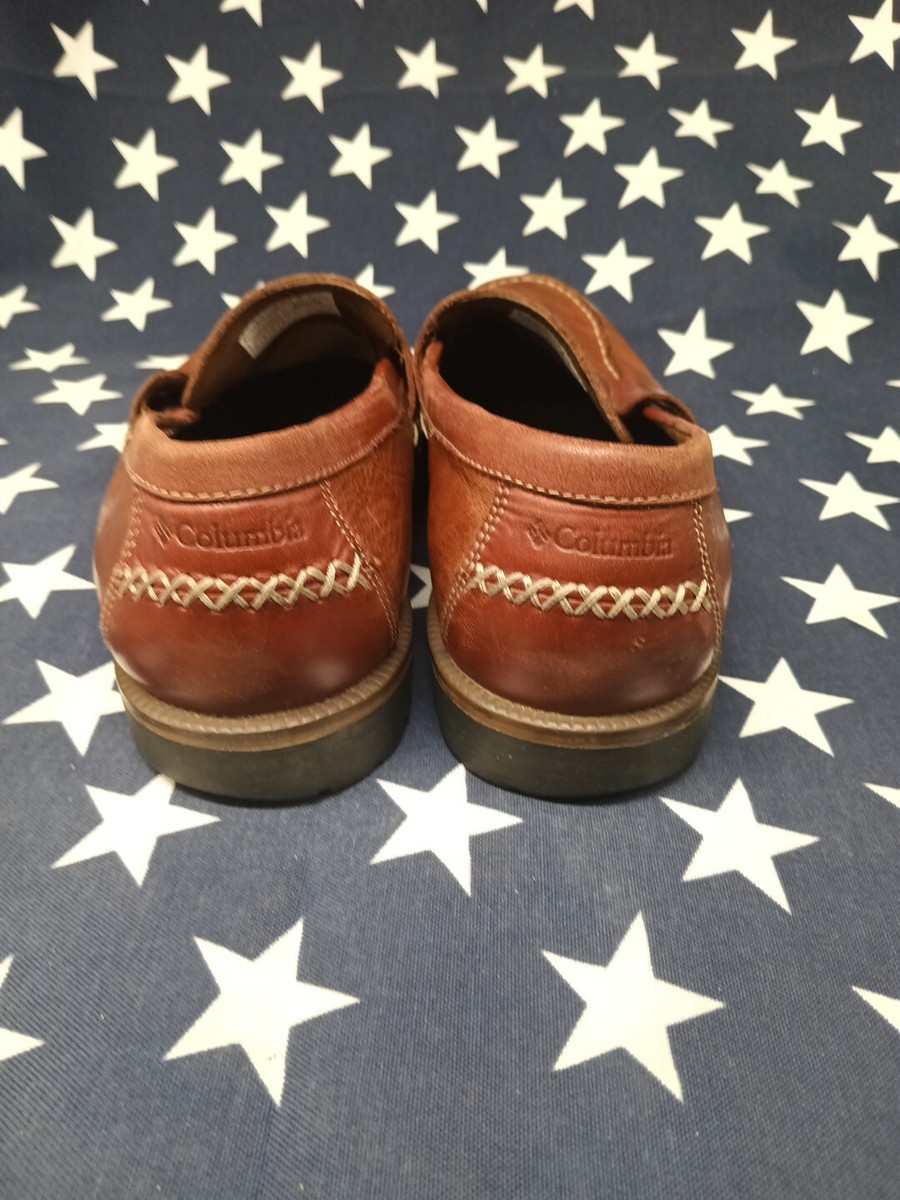 Nice Columbia Summer Lake Mens Brown Leather Penny Loafers  display picture 2