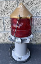Vintage Maritime Nautical Ocean Beacon Buoy Light Red Glass 9234 Canadian 23"