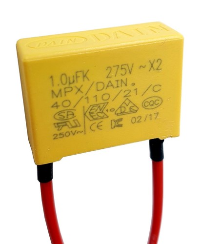 1.0uF 275v X2 MPX 40/110/21 suppressor Capacitor pitch 22mm flexi 1uF –ref:cx832 - Picture 3 of 4