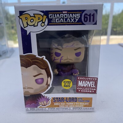 Funko Pop! Star-Lord With Power Stone #611 GITD Marvel MCC