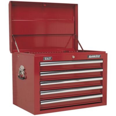 660 x 435 x 490 mm ROT 5 Schubladen Topchest Werkzeugtruhe Aufbewahrung - Hochglanz