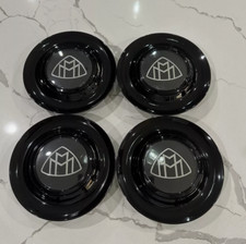 4 Pc Floating Center Caps With Mercedes Maybach Logo Forgiato Xl Hubcap Black