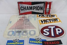 Vintage Gas Oil Sticker Decal Citgo STP Goodyear Victor Gaskets Champion Pump
