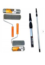 Putzwalze Rollspachtel Roller aluminium teleskopstange SET