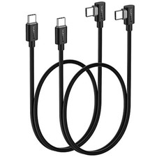 Short USB C to USB C Cable 2Pack 1.5ft Fast Charging Type C Cord for Galaxy